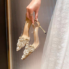 Elegant stiletto wedding shoes designed for grace and comfort on your special day.