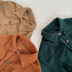 Kids Clothing Set Corduroy Coat and Pants 2Pcs Boys Suits Casual Girls Clothes.