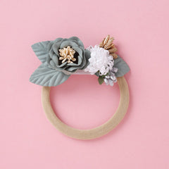 Lovely Lace Artificial Flower Headband Newborn Headband for Baby Girl.