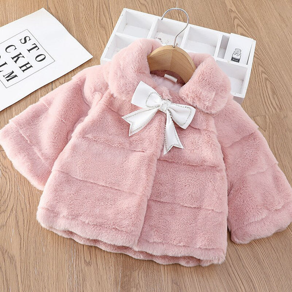 Winter Faux Fur Newborn Baby Girl Clothes Warm Children's Thicken Jacket For Baby Girls Coats For Kids Clothing 2022 Baby Coats
