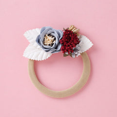 Lovely Lace Artificial Flower Headband Newborn Headband for Baby Girl.