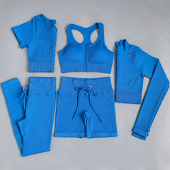 Stylish tracksuit and yoga set for women, perfect for workouts or casual wear.