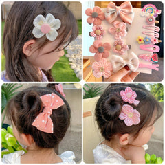 [8-Piece Set] Children's Bow Summer Hairpin Girls Hair Accessories 2022 New Clip Sweet Cute Baby Princess Headwear.