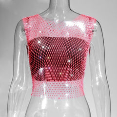 Stylish fishnet crop tops ideal for trendy outfits, blending casual elegance with a modern flair in fashion.