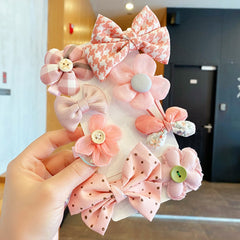 [8-Piece Set] Children's Bow Summer Hairpin Girls Hair Accessories 2022 New Clip Sweet Cute Baby Princess Headwear.
