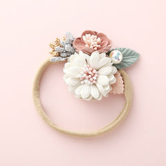 Lovely Lace Artificial Flower Headband Newborn Headband for Baby Girl.