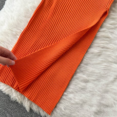 Halter Crochet Bodycon Dress Cut Out Sexy Split Dresses Off Shoulder Backless.