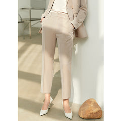 Amii Minimalism Spring Office Lady Blazer Women Lace V-neck