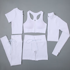 Stylish tracksuit and yoga set for women, perfect for workouts or casual wear.