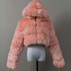 High Quality Furry Cropped Faux Fur Coats and Jackets for Women.