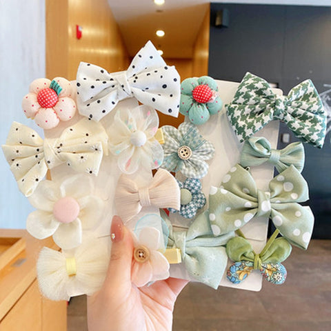 [8-Piece Set] Children's Bow Summer Hairpin Girls Hair Accessories 2022 New Clip Sweet Cute Baby Princess Headwear.