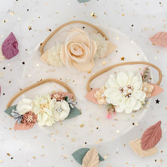 Lovely Lace Artificial Flower Headband Newborn Headband for Baby Girl.