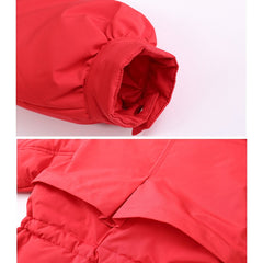 Russia Winter Fur Hooded Jacket Unisex Kids Clothing Sets.