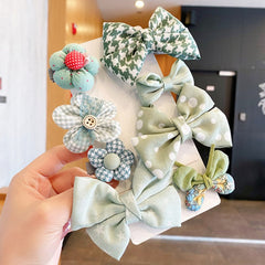 [8-Piece Set] Children's Bow Summer Hairpin Girls Hair Accessories 2022 New Clip Sweet Cute Baby Princess Headwear.
