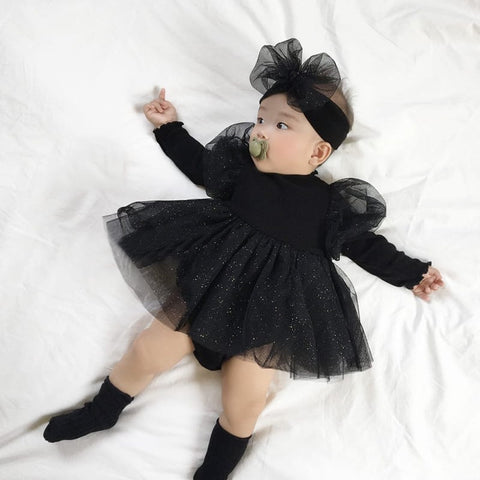 Baby Romper With Headband for Girls.