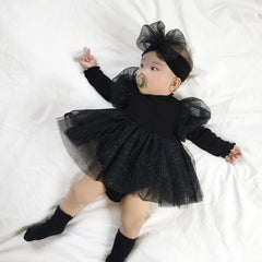 Baby Romper With Headband for Girls.
