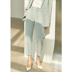 Amii Minimalism Spring Office Lady Blazer Women Lace V-neck