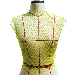 Stylish fishnet crop tops ideal for trendy outfits, blending casual elegance with a modern flair in fashion.