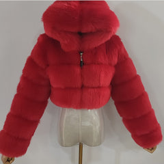 High Quality Furry Cropped Faux Fur Coats and Jackets for Women.