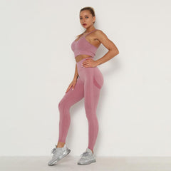 Women's Sets Skinny Tracksuit Breathable Bra Long Sleeve Top Seamless Outfits High Waist Push Up Leggings Gym Clothes Sport Suit.