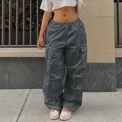 Fashionable oversized cargo pants designed for comfort and utility, perfect for contemporary streetwear enthusiasts.