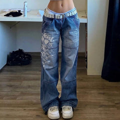 Vintage Low Waisted Cargo Jeans Pants.