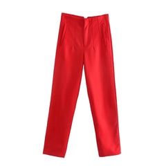 TRAF 2022 Pencil Women Pants 28 Color High Waist Pants for Women White Black Streetwear Woman Trousers Summer Office Wear Pants.