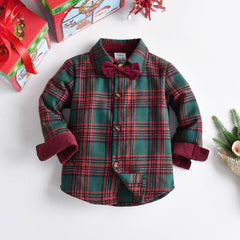 Christmas Outfit Red Plaid T-Shirts Pants.