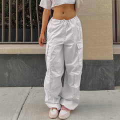 Fashionable oversized cargo pants designed for comfort and utility, perfect for contemporary streetwear enthusiasts.