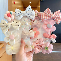 [8-Piece Set] Children's Bow Summer Hairpin Girls Hair Accessories 2022 New Clip Sweet Cute Baby Princess Headwear.