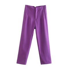 TRAF 2022 Pencil Women Pants 28 Color High Waist Pants for Women White Black Streetwear Woman Trousers Summer Office Wear Pants.