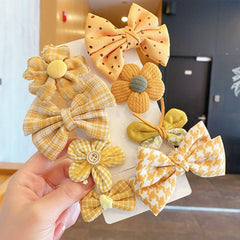 [8-Piece Set] Children's Bow Summer Hairpin Girls Hair Accessories 2022 New Clip Sweet Cute Baby Princess Headwear.