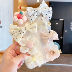 [8-Piece Set] Children's Bow Summer Hairpin Girls Hair Accessories 2022 New Clip Sweet Cute Baby Princess Headwear.