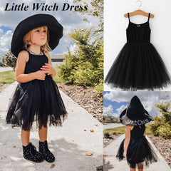 Black Sling Solid Color Tutu Ball Gown for Birthday.