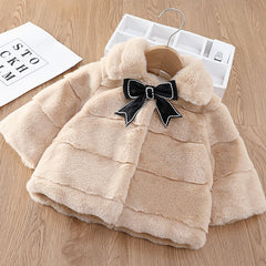 Winter Faux Fur Newborn Baby Girl Clothes Warm Children's Thicken Jacket For Baby Girls Coats For Kids Clothing 2022 Baby Coats.
