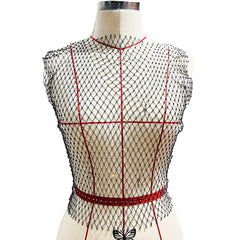 Stylish fishnet crop tops ideal for trendy outfits, blending casual elegance with a modern flair in fashion.
