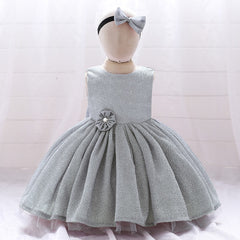 Summer  Elegant Sequin 1st Birthday Dress Toddler Girl Clothes For Kids Clothing Baptism Princess Party Costume Backless Prom.