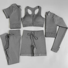 Stylish tracksuit and yoga set for women, perfect for workouts or casual wear.