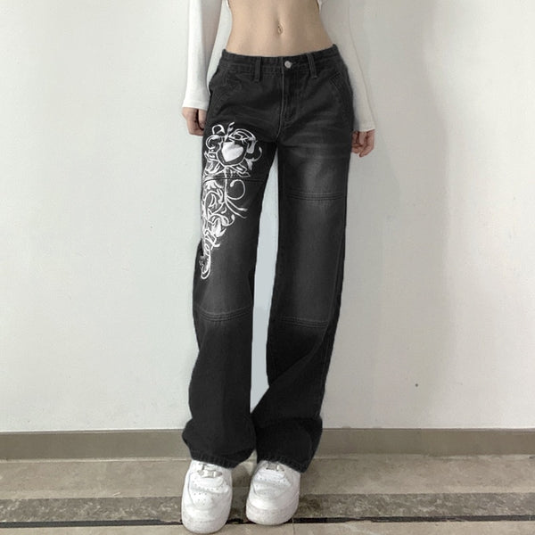 Vintage Low Waisted Cargo Jeans Pants