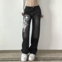 Vintage Low Waisted Cargo Jeans Pants.