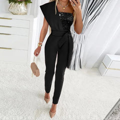 A sophisticated outfit demonstrating contemporary style and fashion trends for upscale events.