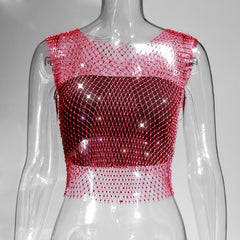 Stylish fishnet crop tops ideal for trendy outfits, blending casual elegance with a modern flair in fashion.