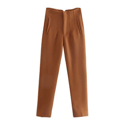 TRAF 2022 Pencil Women Pants 28 Color High Waist Pants for Women White Black Streetwear Woman Trousers Summer Office Wear Pants.