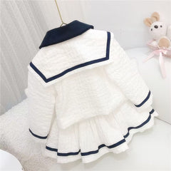 Spring Autumn Suit Baby Casual Sleeveless Top +Skirts for baby Girls.