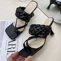 Elegant luxurious high heels showcased in a chic display, perfect for sophisticated occasions and formal events.