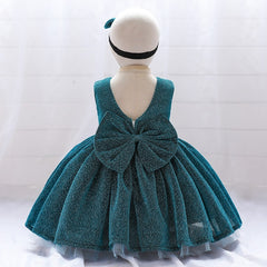Summer  Elegant Sequin 1st Birthday Dress Toddler Girl Clothes For Kids Clothing Baptism Princess Party Costume Backless Prom.