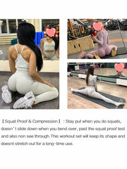 Women's Sets Skinny Tracksuit Breathable Bra Long Sleeve Top Seamless Outfits High Waist Push Up Leggings Gym Clothes Sport Suit.