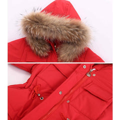 Russia Winter Fur Hooded Jacket Unisex Kids Clothing Sets.