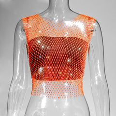 Stylish fishnet crop tops ideal for trendy outfits, blending casual elegance with a modern flair in fashion.