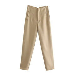 TRAF 2022 Pencil Women Pants 28 Color High Waist Pants for Women White Black Streetwear Woman Trousers Summer Office Wear Pants.